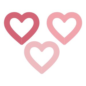 Glasmarkörer Hjärtan - 10-pack