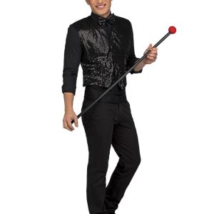 Glittrig Väst och Fluga Svart