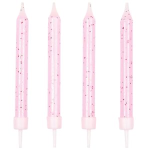 Glittriga Tårtljus Rosa
