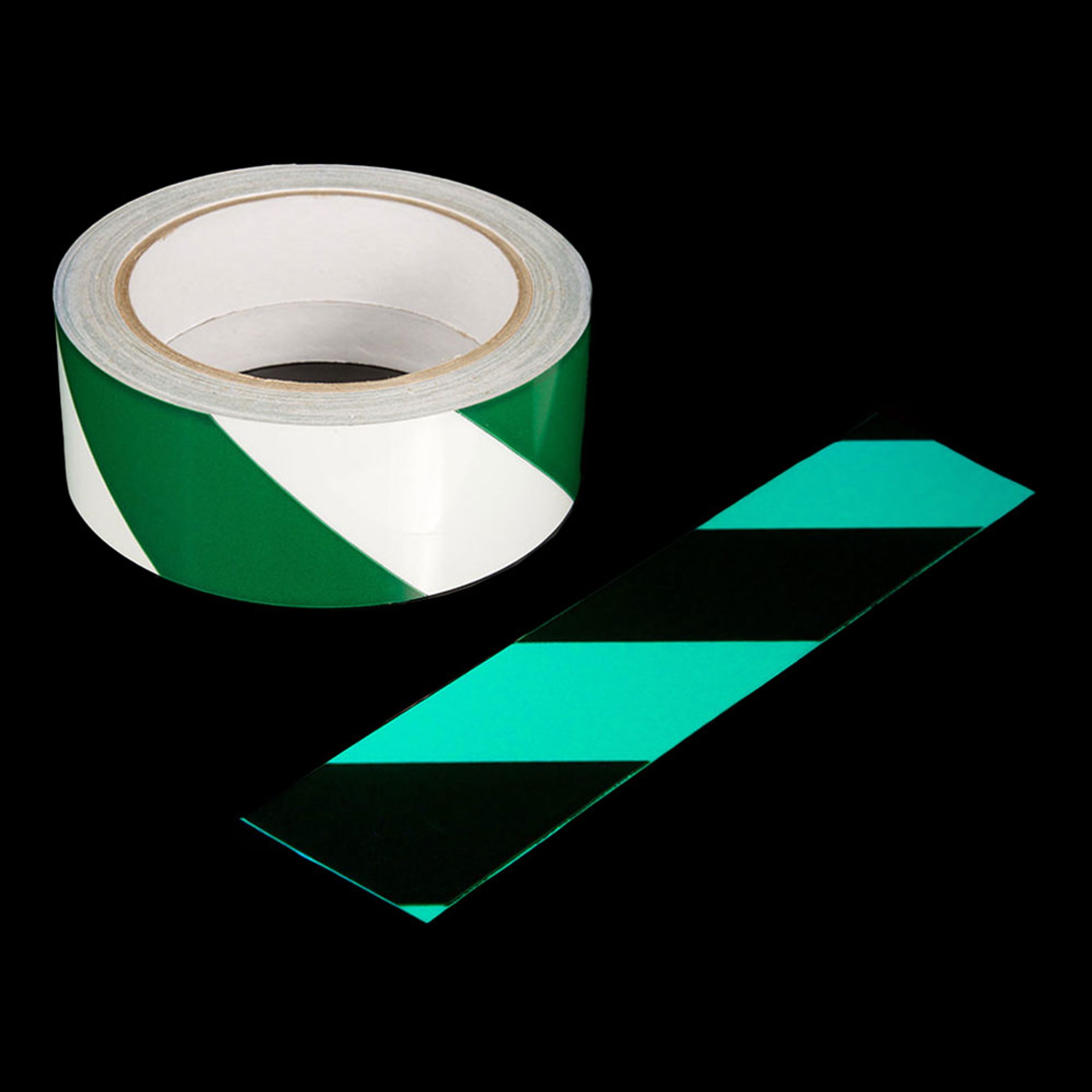 Självlysande Varningstejp - 4 cm x 10 m