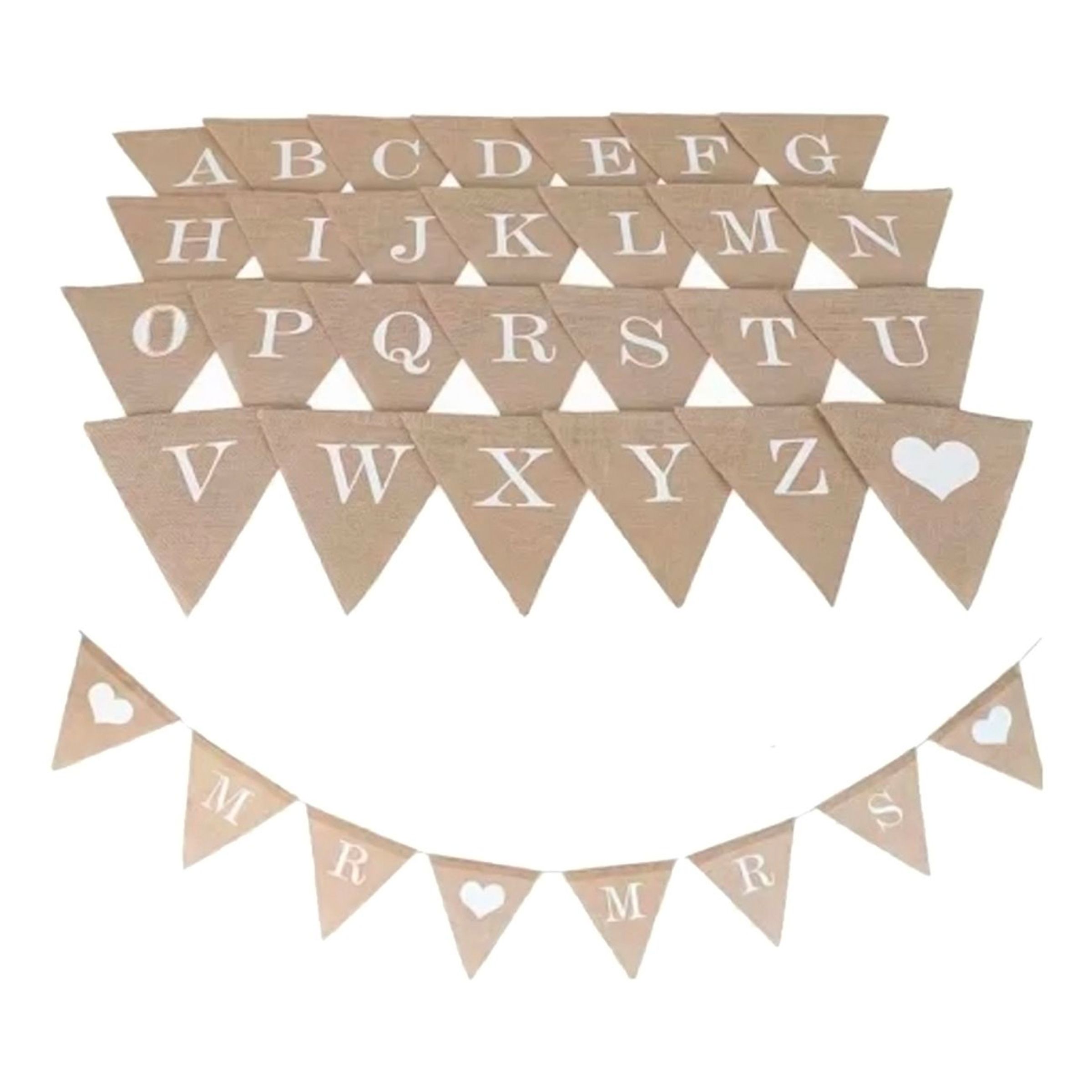 Gör Det Själv Jute Banderoll - Bokstav A