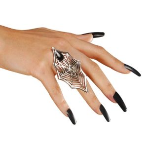 Gotisk Ring i Metall Spindel