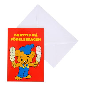 Gratulationskort Bamse - Motiv 1