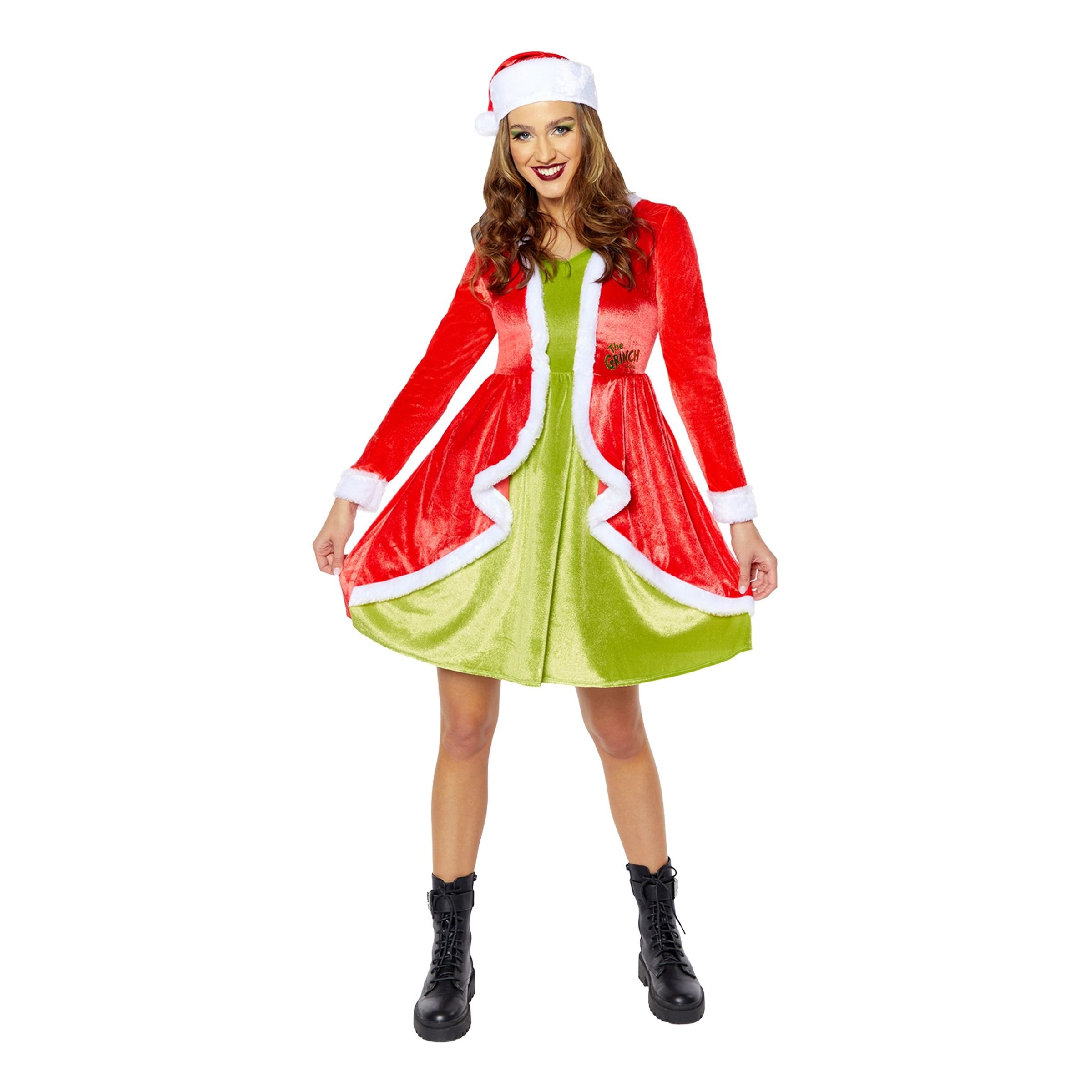 Grinchen Klänning Maskeraddräkt - Small