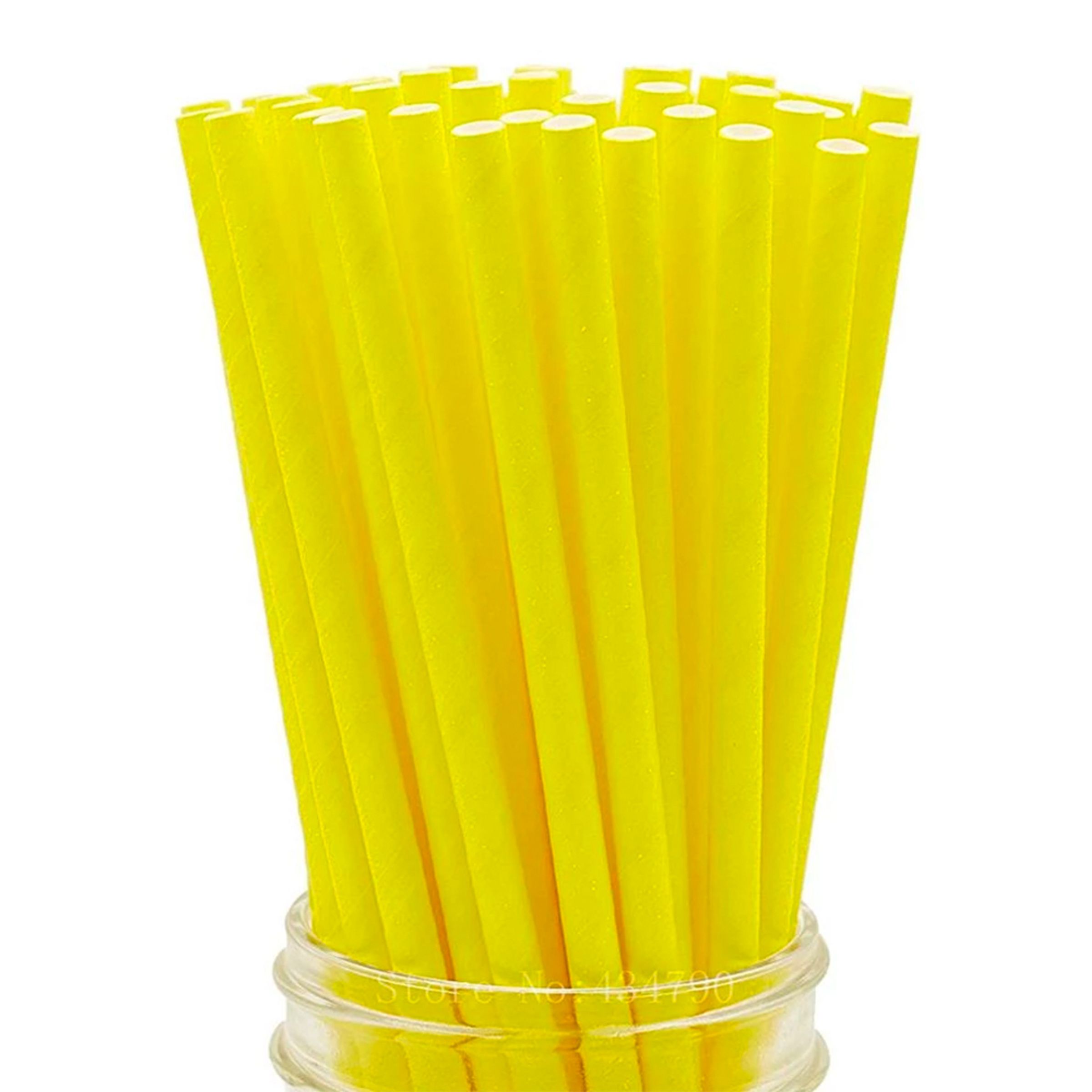 Gula Papperssugrör - 20-pack