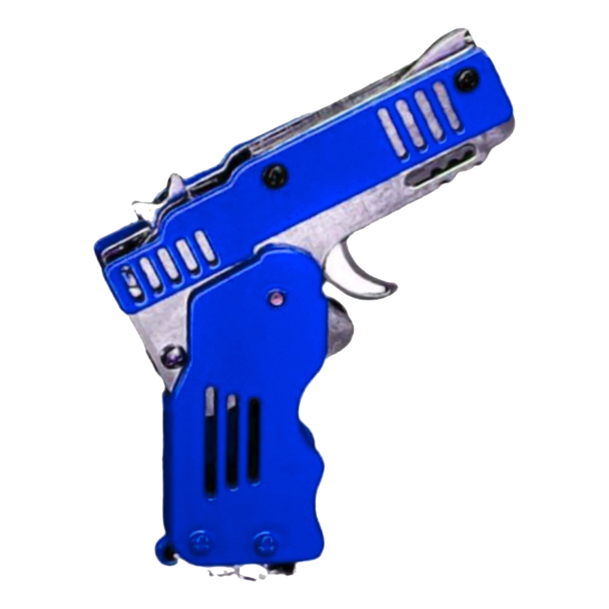 Gummisnoddspilstol Hopfällbar - Blå