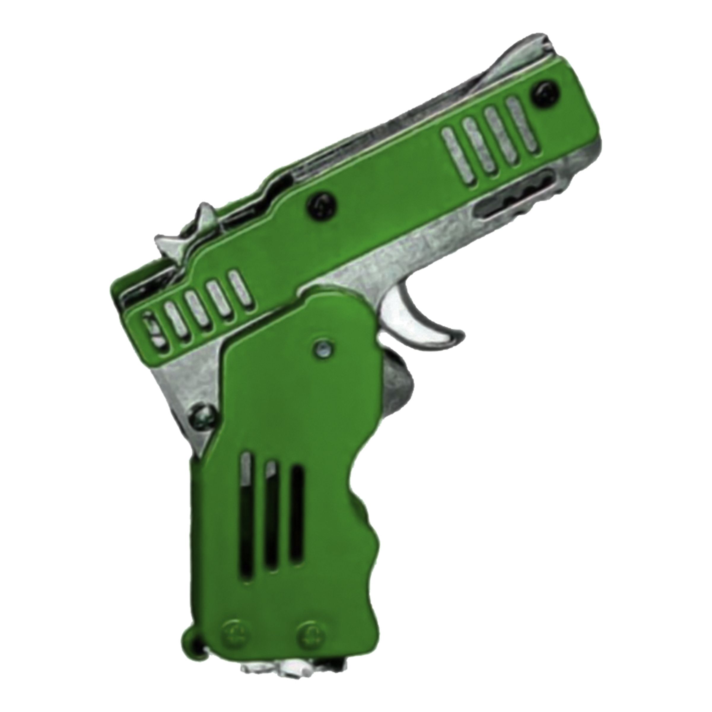 Gummisnoddspilstol Hopfällbar - Grön