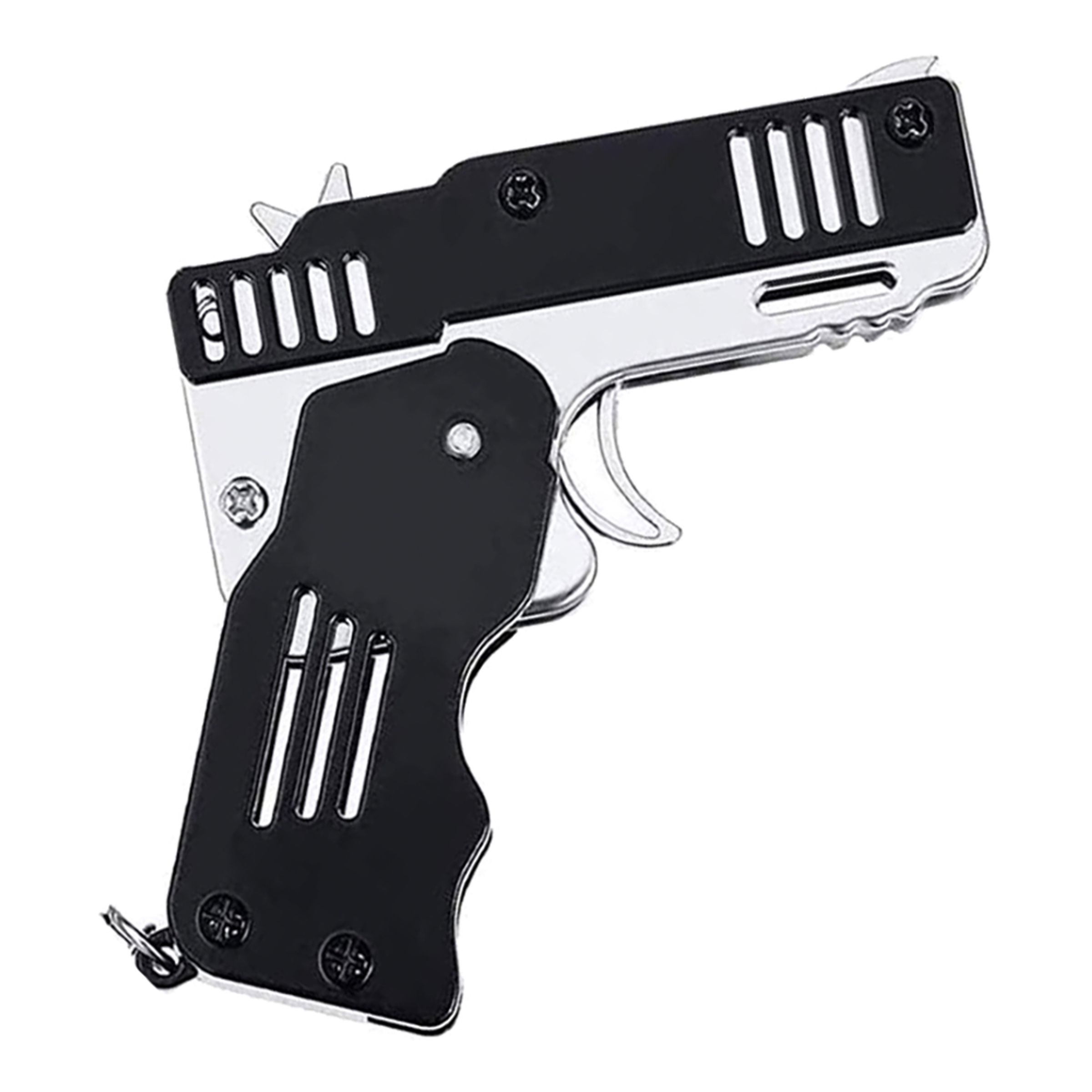 Gummisnoddspilstol Hopfällbar - Svart