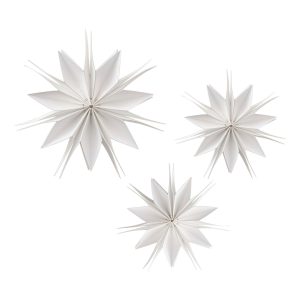 Hängande Dekoration Vita Julstjärnor - 3-pack