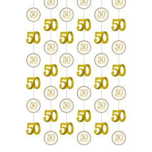 Hängande Dekorationer Guldbröllop - 6-pack