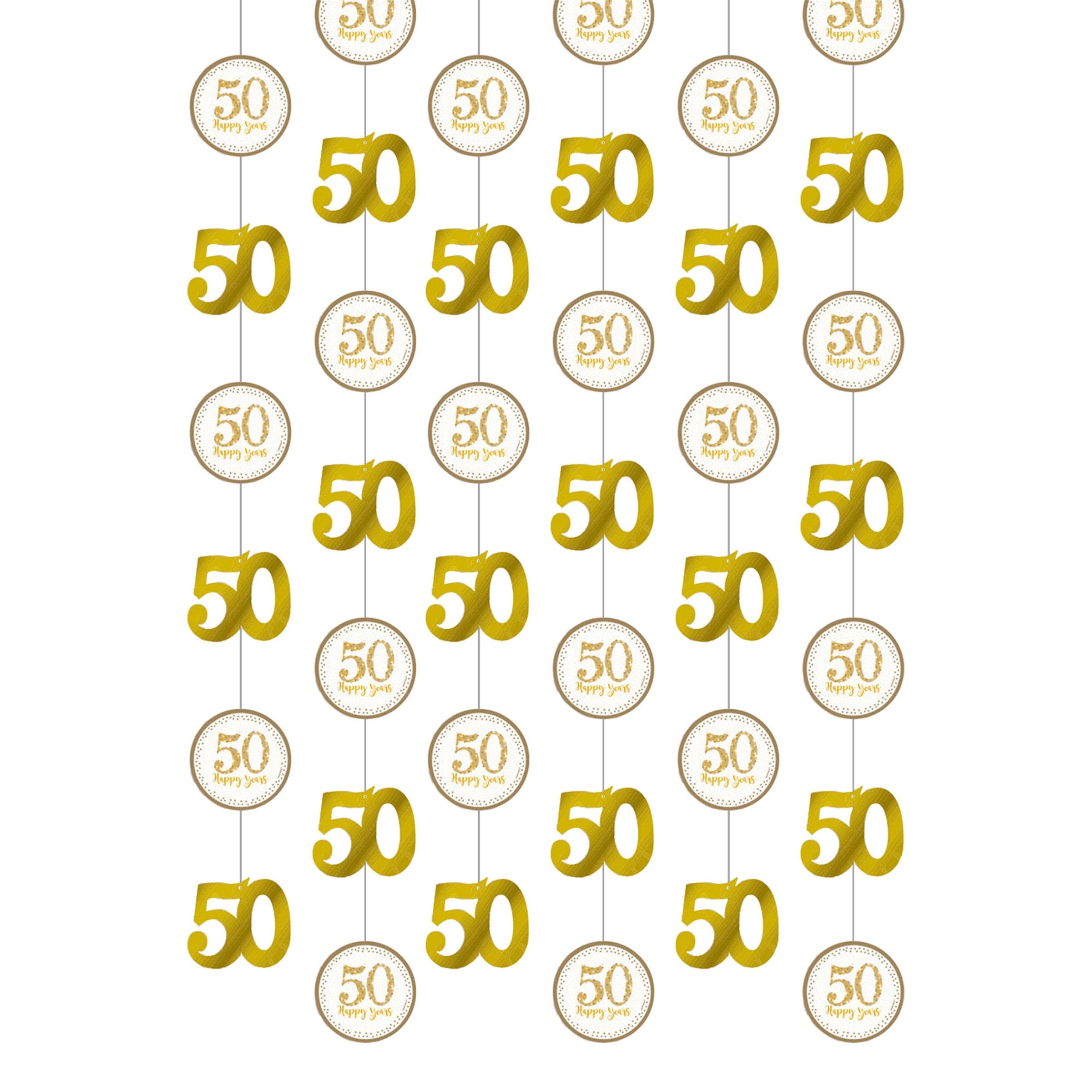 Hängande Dekorationer Guldbröllop - 6-pack