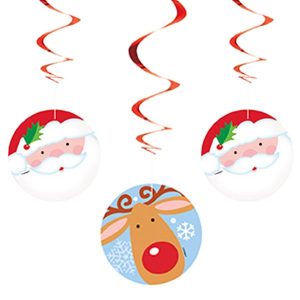 Hängande Dekorationer Rudolf och Jultomten