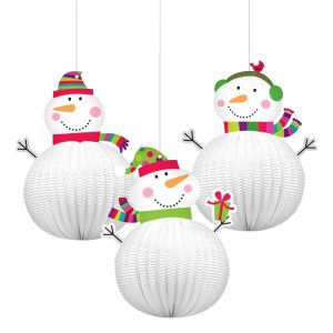 Hängande Dekorationer Snögubbar - 3-pack