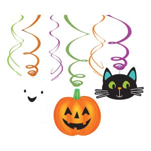 Hängande Dekorationer Swirls Spökvänner - 6-pack