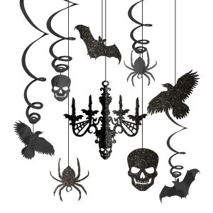 Halloween Hängande Dekorationer Glittriga