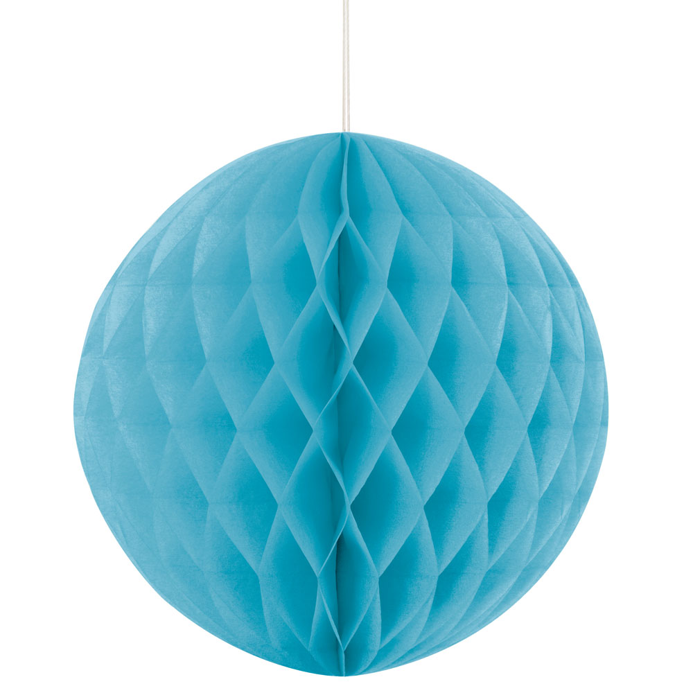 Hängande Honeycomb Boll Ljusblå