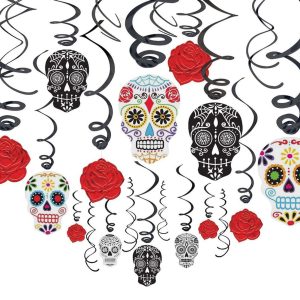 Hängande Swirls Day of the Dead - 30-pack