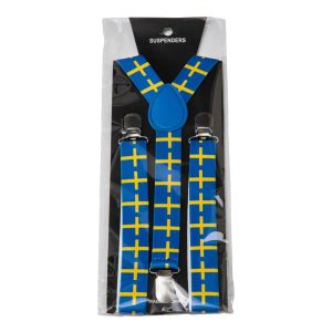 Hängslen Svenska Flaggan - One size