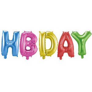 Happy Birthday Ballonger Folie