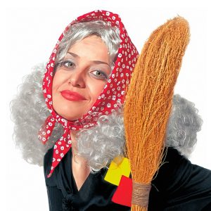 Häxa Peruk med Scarf - One size