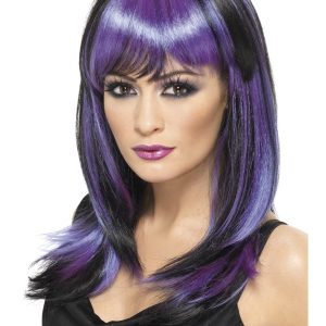 Häxperuk Svart/lila