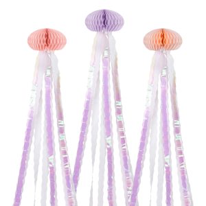Honeycombs med Streamers Maneter - 3-pack