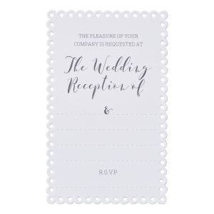 Inbjudningskort Bröllop Vit