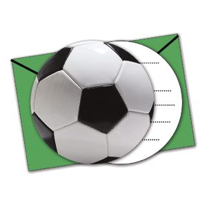 Inbjudningskort Fotboll - 6-pack