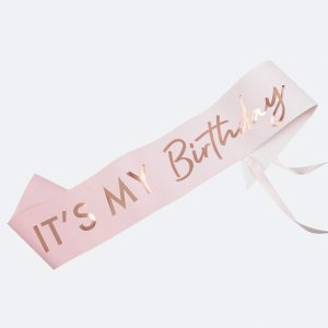 It&apos;s My Birthday Ordensband Ljusrosa