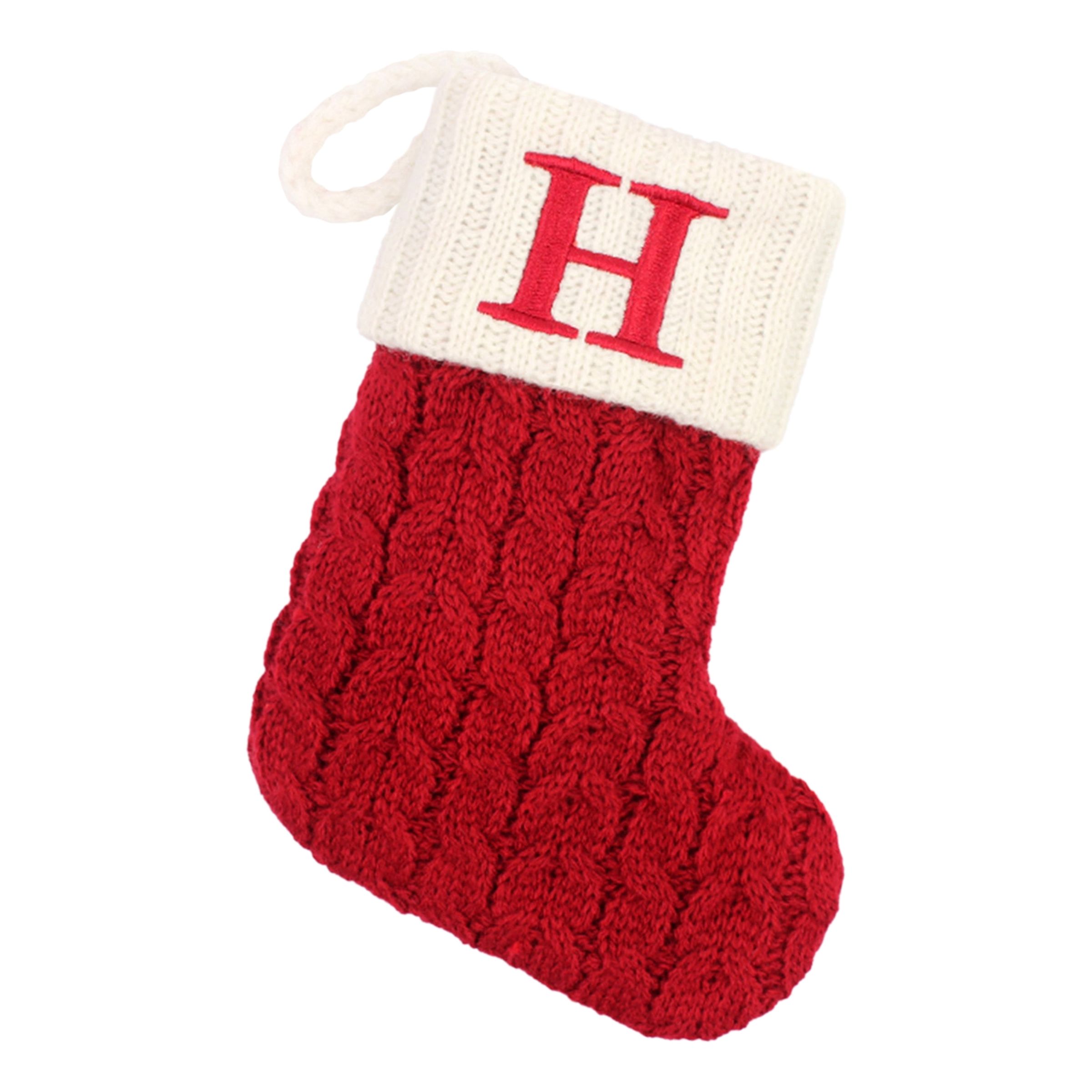 Liten Julstrumpa med Bokstav - Bokstav H