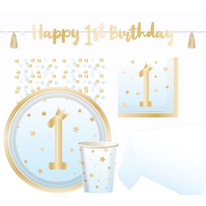 Kalaspaket 1 år Ljusblå/Guld 35-pack