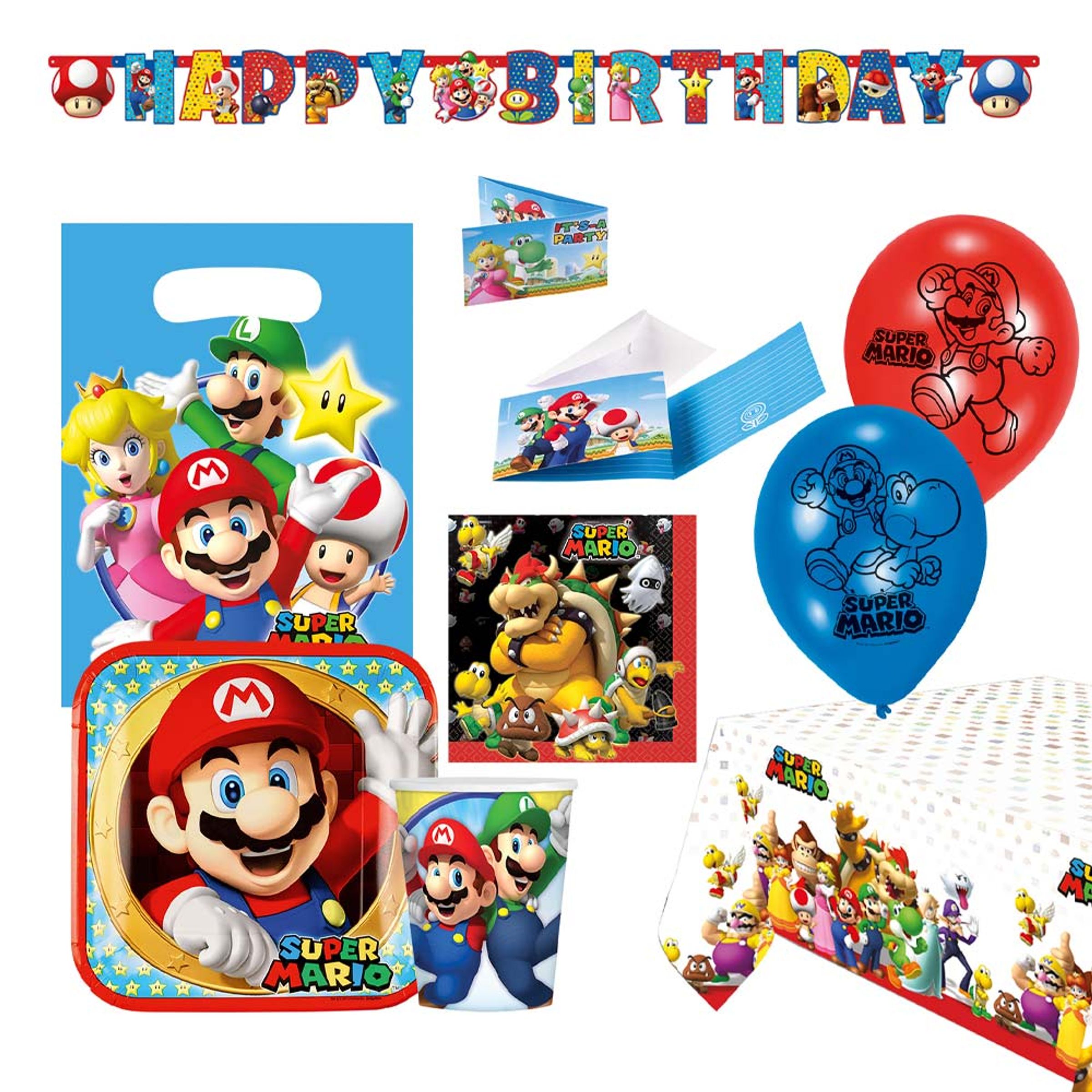 Kalaspaket Super Mario - 8 personer