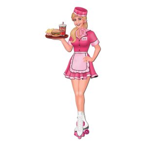 Kartongfigur 50-tals Servitris