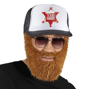 Keps Texas Ranger med Skägg - One size