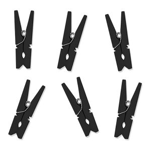 Klädnypor Mini Svarta - 10-pack