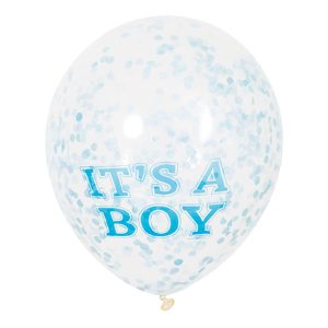 Konfettiballonger It&apos;s a Boy - 6-pack