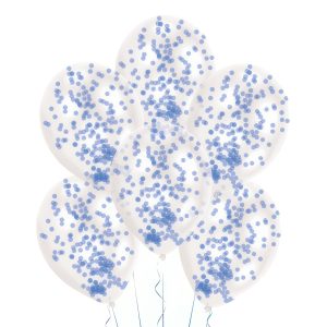 Konfettiballonger Ljusblå - 6-pack