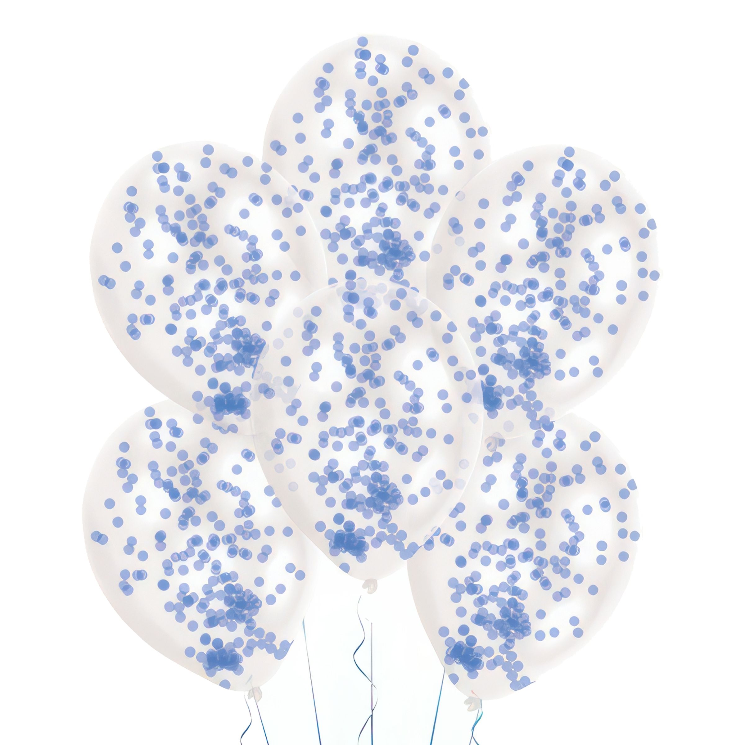 Konfettiballonger Ljusblå - 6-pack