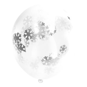 Konfettiballonger Snöflingor Silver