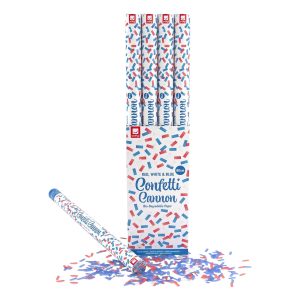 Konfettikanon Blå/Röd/Vit - 50 cm