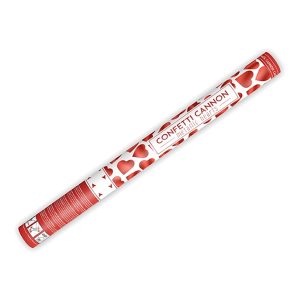 Konfettikanon Hjärtan Röda - 60 cm