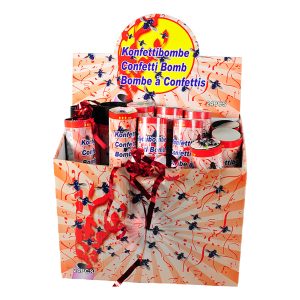 Konfettikanon med Flugor