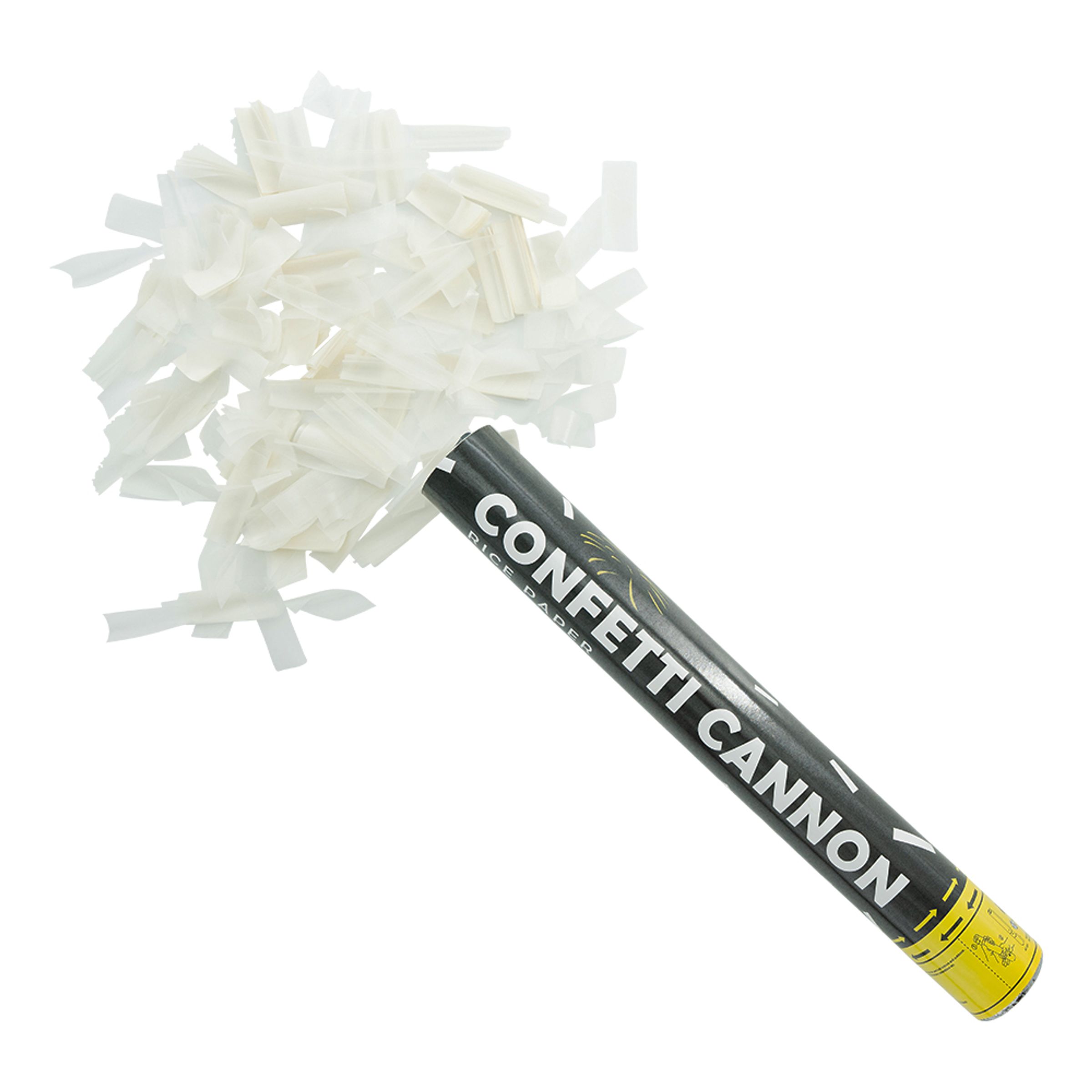 Konfettikanon Rispapper Vit - 40 cm