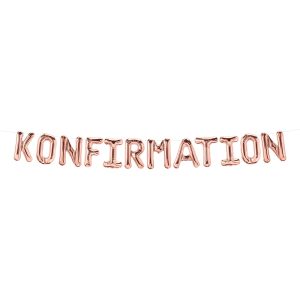 Konfirmation Ballonggirlang Roséguld
