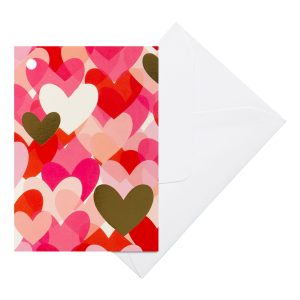Kort med Kuvert Hjärtan - Litet