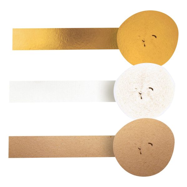 Kräppapper Streamers Bröllop - 3-pack