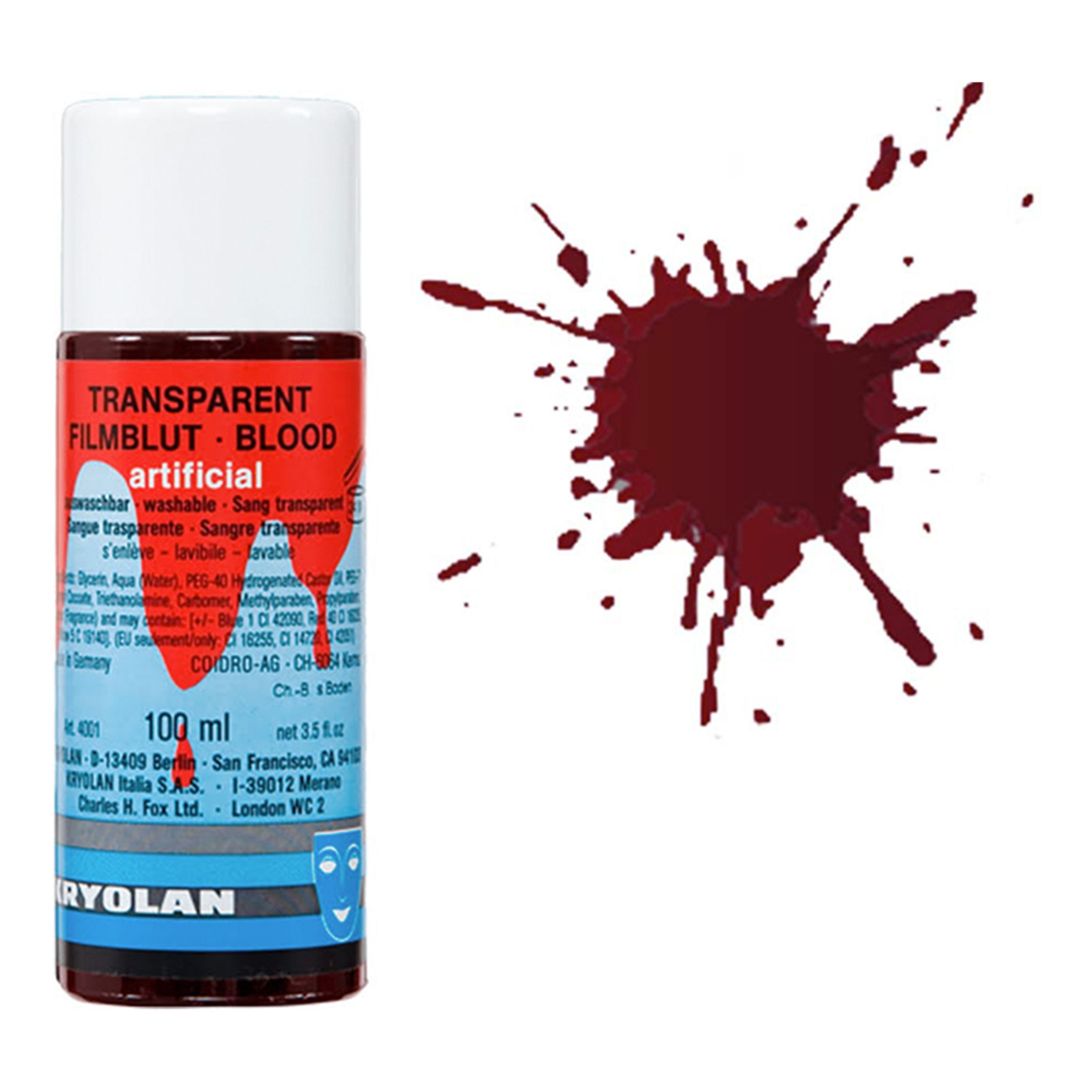 Kryolan Transparent Blod - 100 ml Mörk