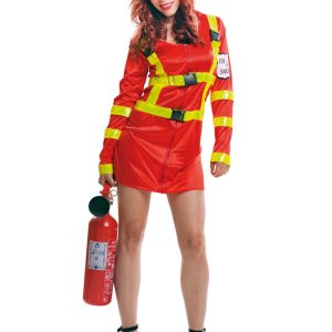 Kvinnlig Brandman Maskeraddräkt