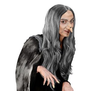 Lång Grå Peruk - One size