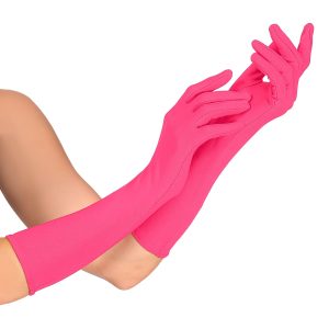 Långa Neonrosa Handskar - One size